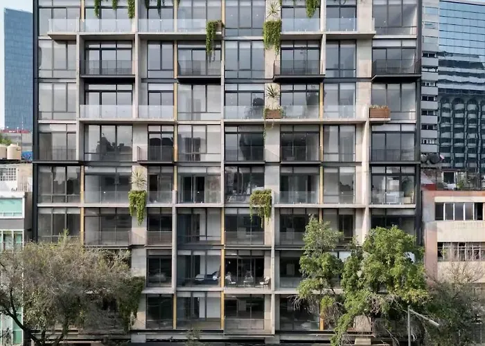 Departamento Av Reforma - Roma Norte - Balcon Parking Rooftop Apartment Mexico City