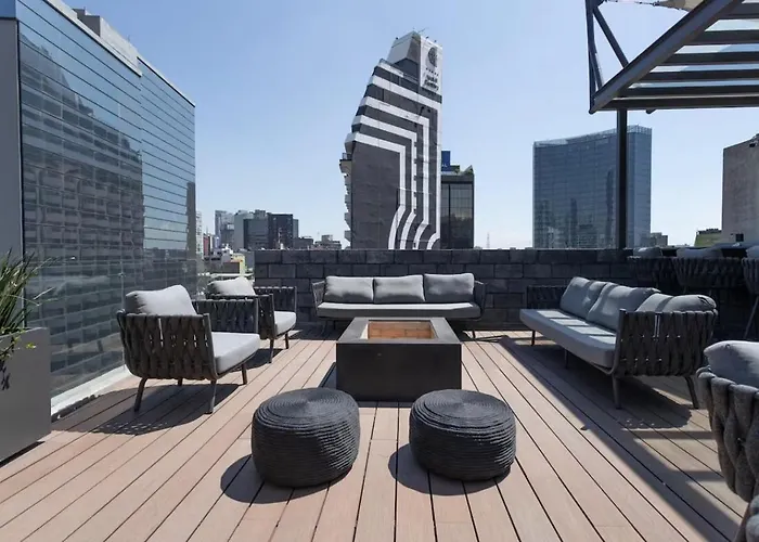 Departamento Av Reforma - Roma Norte - Balcon Parking Rooftop Apartment